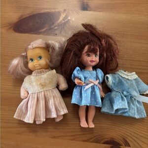 Vintage Mattel Charming Doll Set with Blonde and Brunette Hair